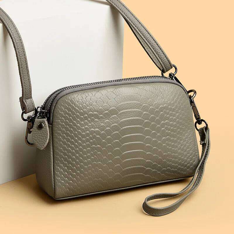 Cowhide Bags For Women Summer Simple Handbag And Purses Female Travel Totes Solid Color Genuine Leather Fashion Shoulder Sac