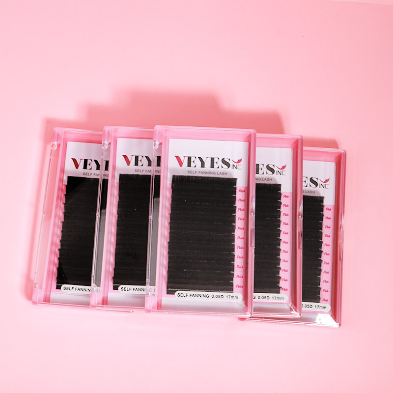Hot Sale Easy Fan Lashes 0.03 0.05 0.07 Lash Extension Mix Length Easy Fans Eyelash Extension OEM Service
