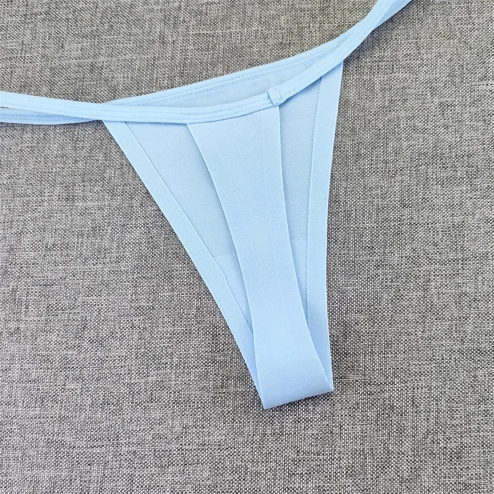 2Pcs Wholeslae Women Pure Cotton Thongs Sexy Invisible Panties Sports Lady Mid Rise Seamless Tback Solid Color Mini Underwear 250526