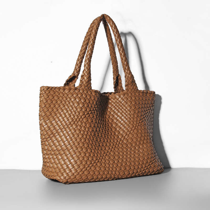 Tote Bag New Fashion Handheld Mommy Woven Beach Tote Bag Shoulder Bag Braided Handbag