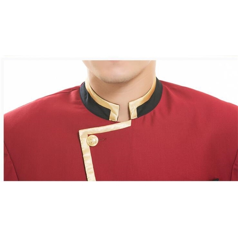 els Receptionist Uniforms Doorman Suit Etiquette Welcome Men Spring Include Jacket Pants Hat Work Red 250517