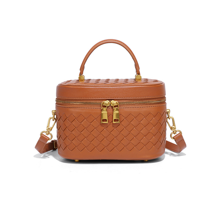 Trendy Handwoven Fashion Versatile Large Capacity Box Commuter Handheld Women's Single Shoulder Crossbody Bag