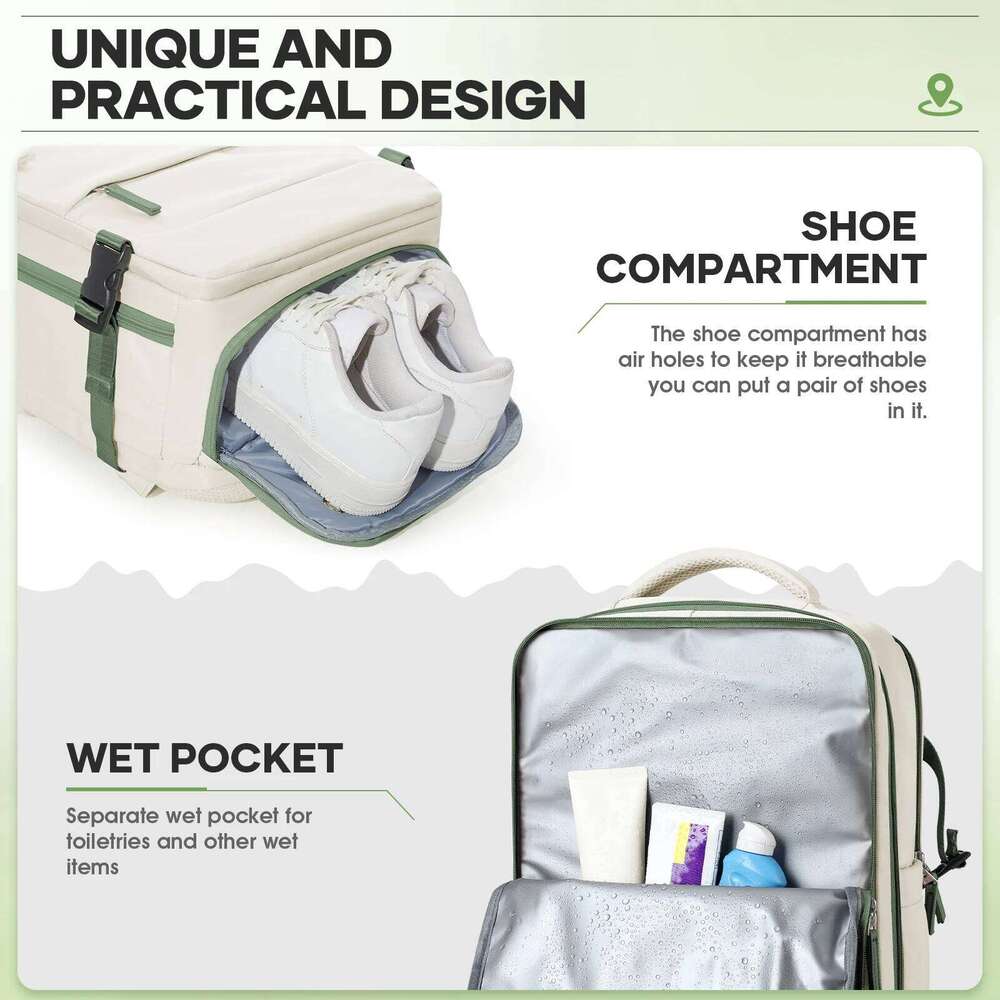 Large Travel Storage Compression Bags with Pump, Waterproof Vacpack Women Men Business Vacuum Backpack