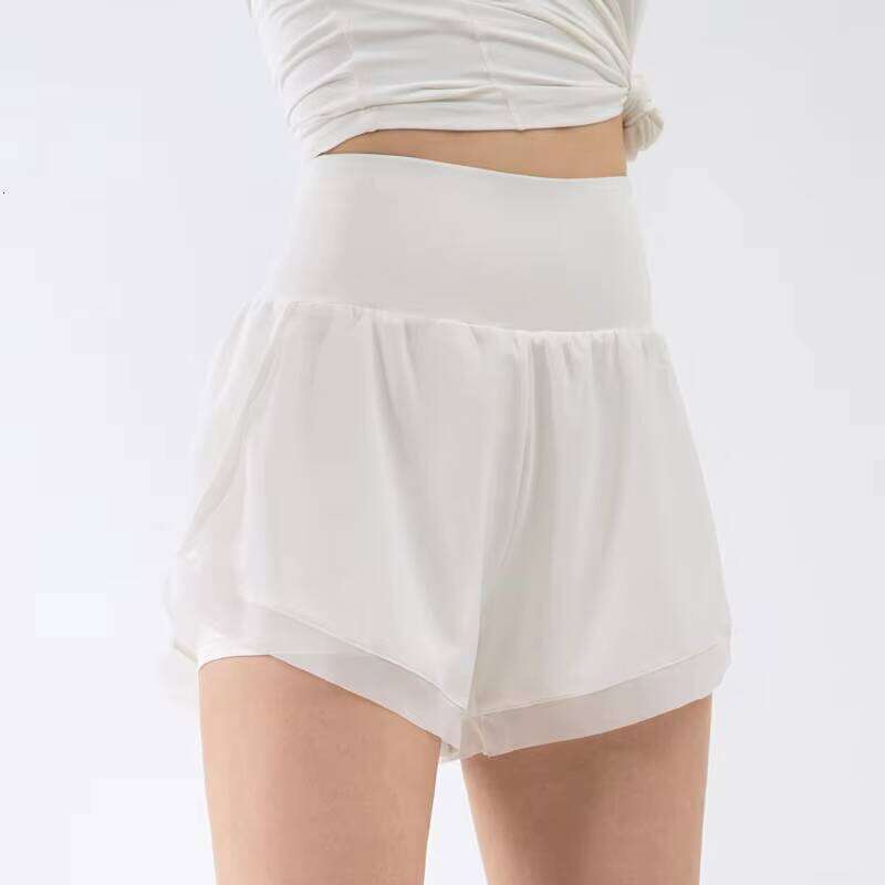 DHessentials Summer Loose Lightweight Quick Dry Side Pockets Undershorts 2-in-1 Jogging Gym Shorts for Women