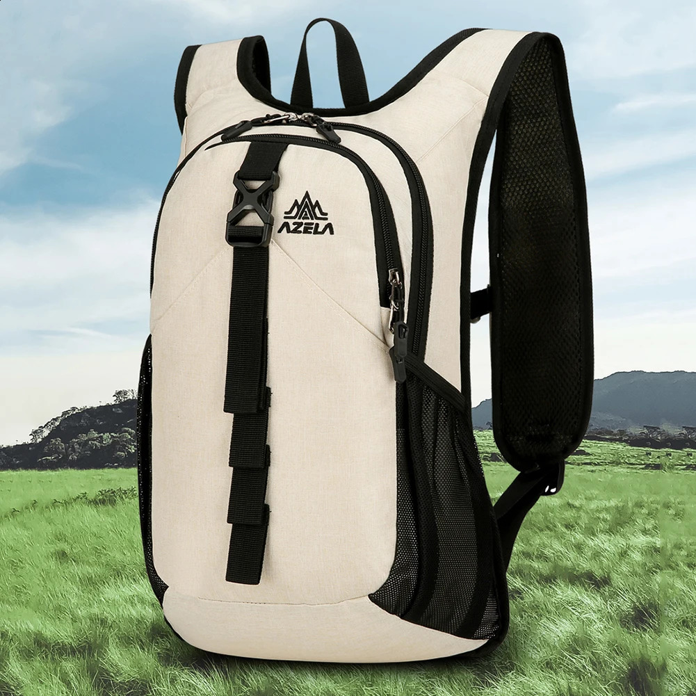 Outdoor Lightweight Zippers Backpack Large Capacity Foldable Rucksack Wear Resist Portable Running Rucksack Travel Trip Bag 250522