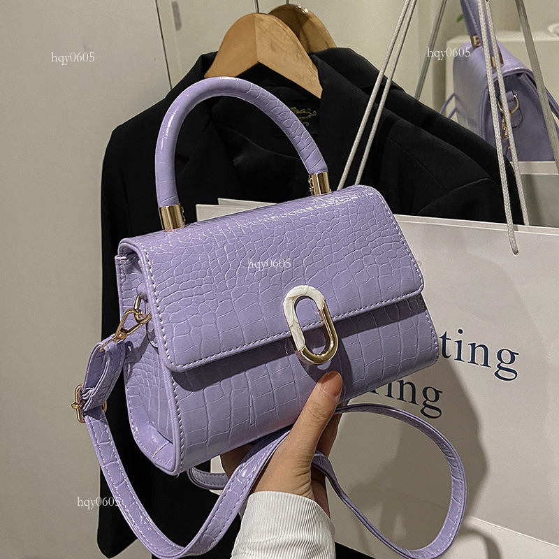 Top quality Brand High Quality New Style Free Delivery Designer Bag Women's 2025 Crossbody Handheld Small Square Versatile Handbag Shoulder Croco