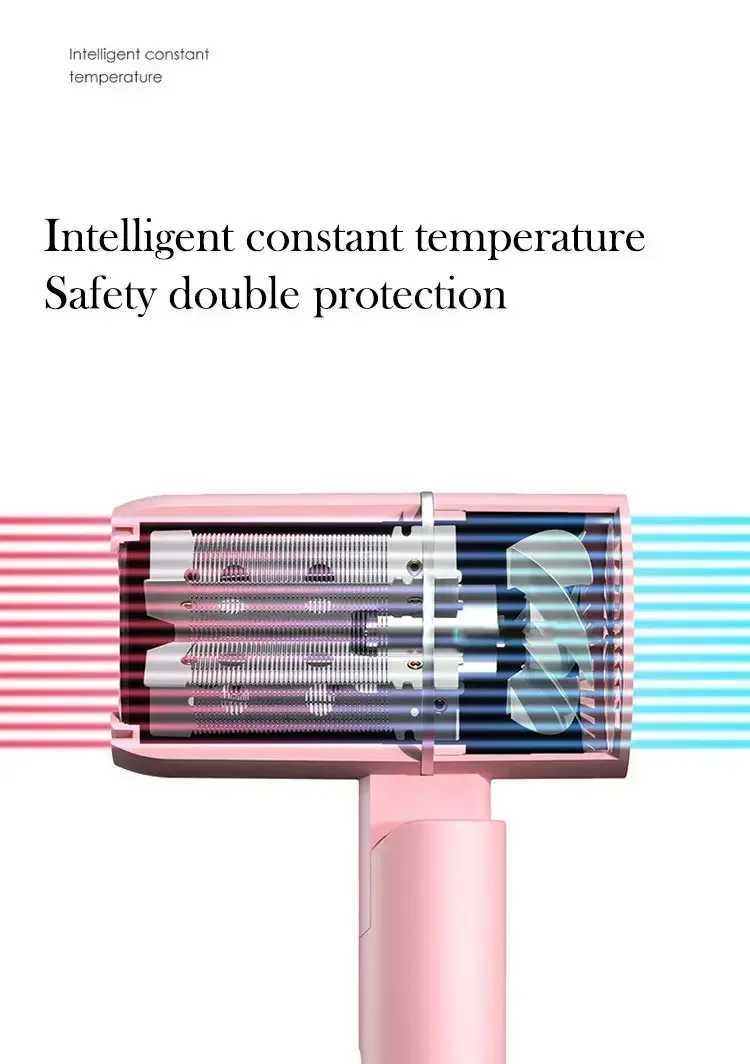 Folding mini hair dryer 800W home dormitory travel hair care hair dryer hair dryer 220V-240VXJ250528