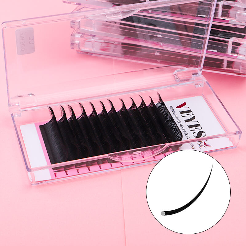Veyes Cashmere Individual Matte Black Eyelash Extension Trays Cruelty Vegan Supplies Wholesale Volume Eyelash Extension