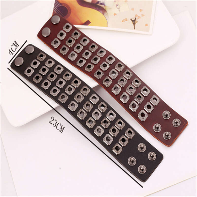 Genuine Leather Punk Fashion Trend Cowhide Bracelet