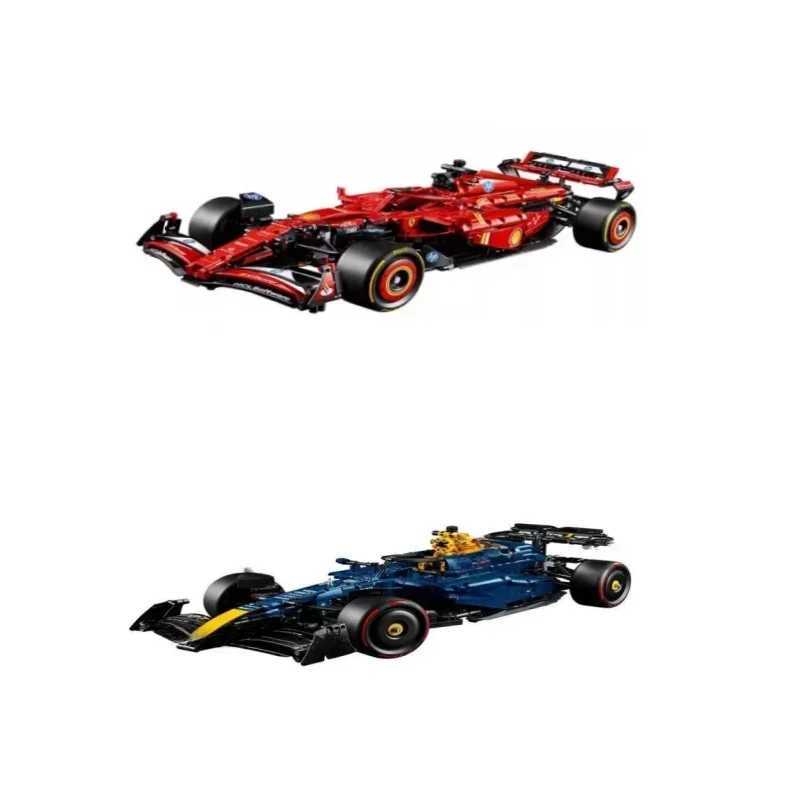 2025 New Technical 42206 42207 Sport Red Blue Car Building Racing Blocks City Super Car Bricks Toys For Boys Holiday Gifts W250529