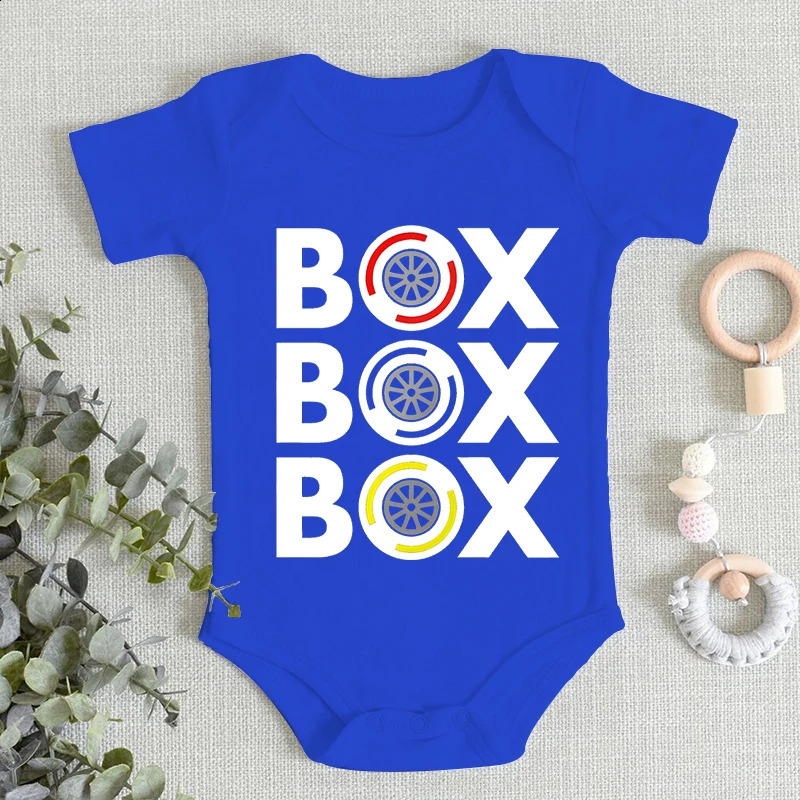 Box Box Box Tyre Compound n born Bodysuit Short Sleeve Jumpsuit Boy Girl Baby Clothes Soft Cotton Infant Romper 250528