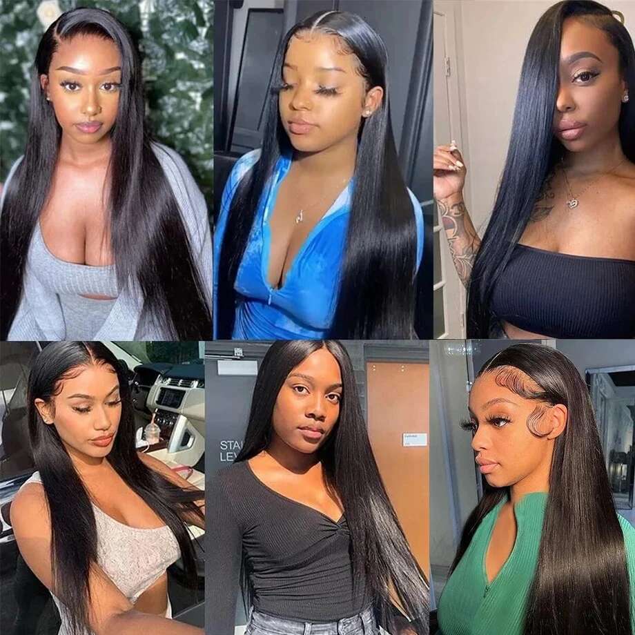 Bone Straight 100% Wigs Frontal 13x6 Natural Black 4x4 13x4 HD Lace Front Human Hair Wig For Women