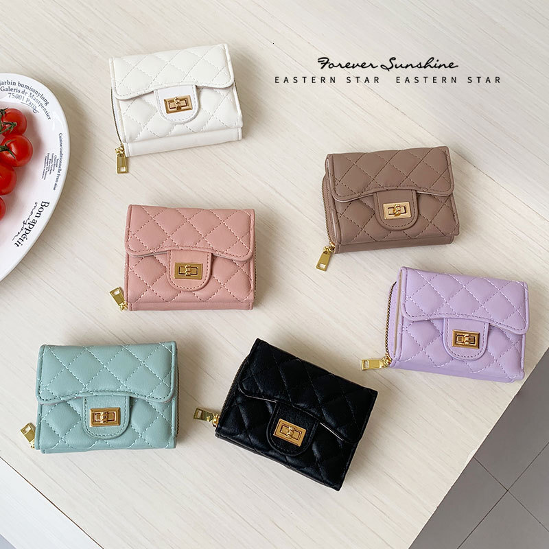 Fashion Wallet Free delivery Women Unisex Everyday Use Travel Vintage Leather Mini Snap Zipper Brown Card Holder Short Long
