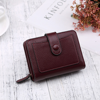 Card Holder New Wallet Women Travel Everyday Use Classic Canvas Mini Magnetic Brown Multicolor Coin Pocket Long