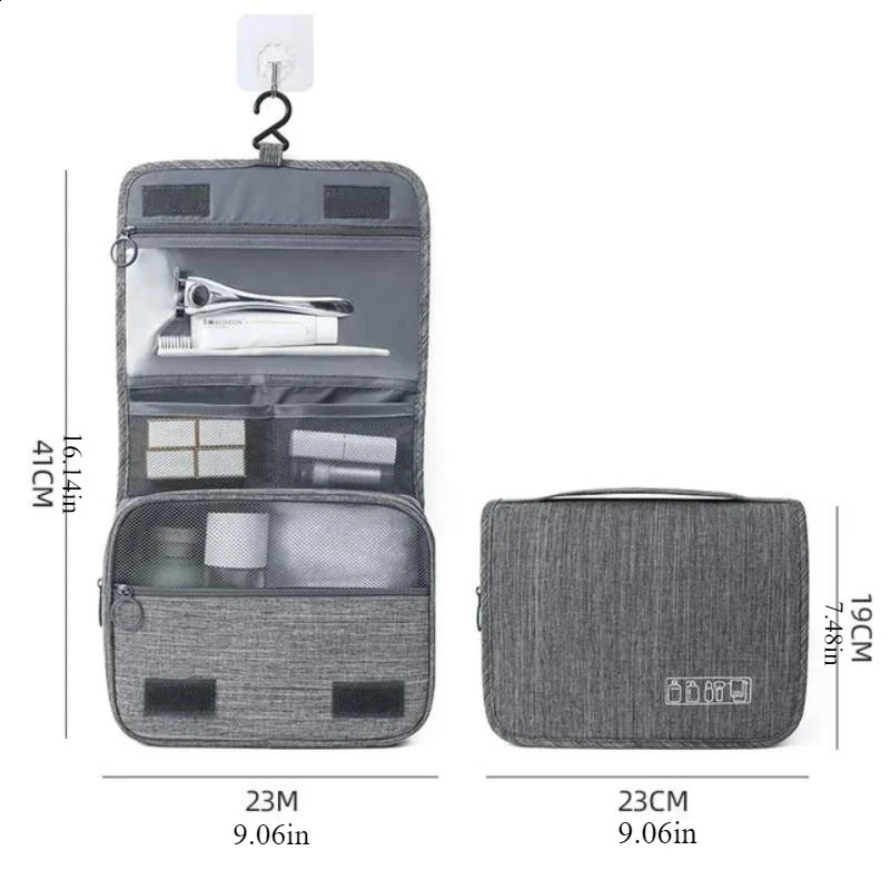 1PC Oxford Fabric Men Business Portable Storage Bag Toiletries Organizer Women Cosmetic Waterproof Hanging Travel Wash Pouch 250528