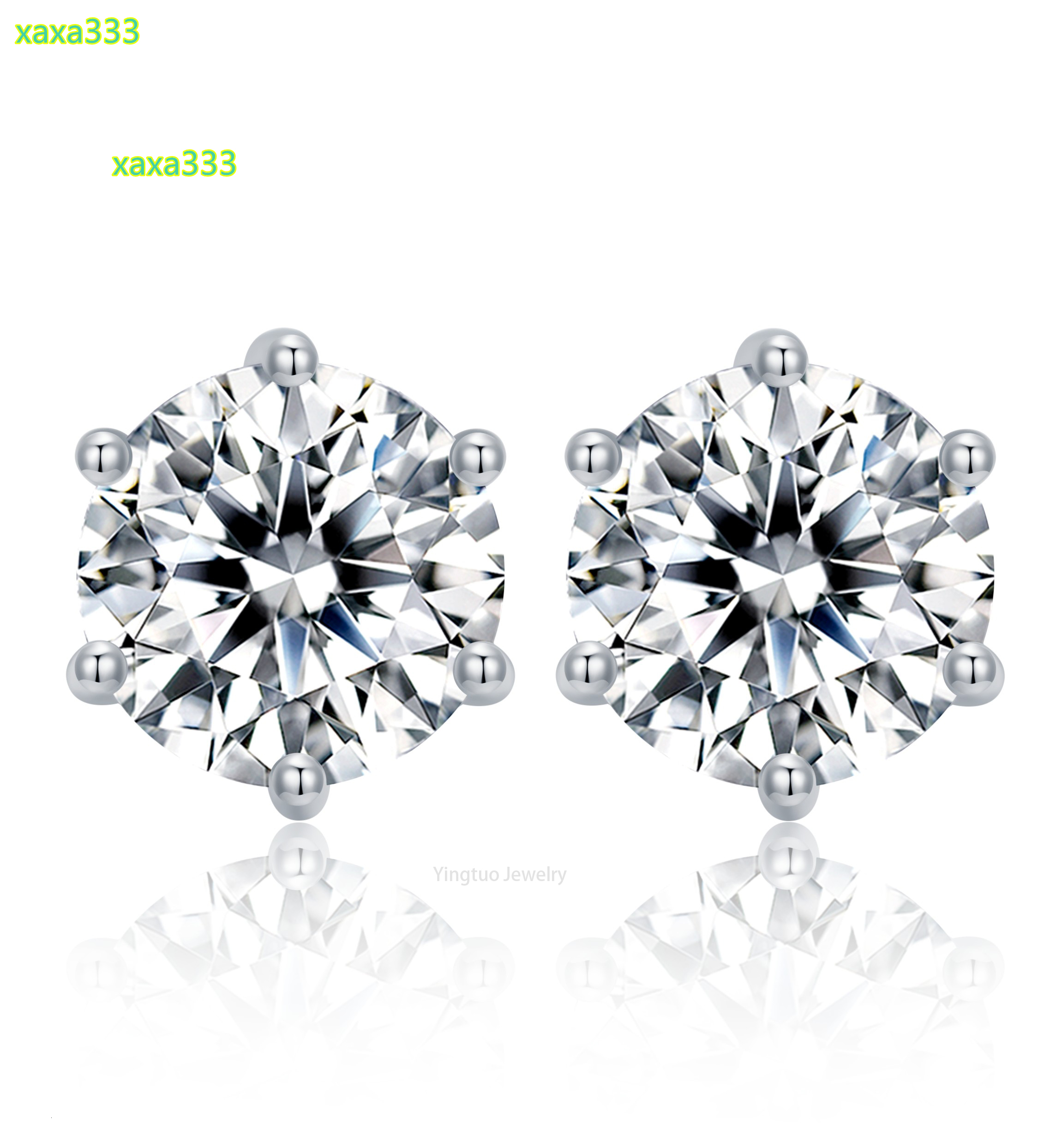 Wholesales Prices 925 Sterling Silver VVS Moissanite Earrings Bulk Hip Hop Style Moissanite Diamond Earrings With Certificate