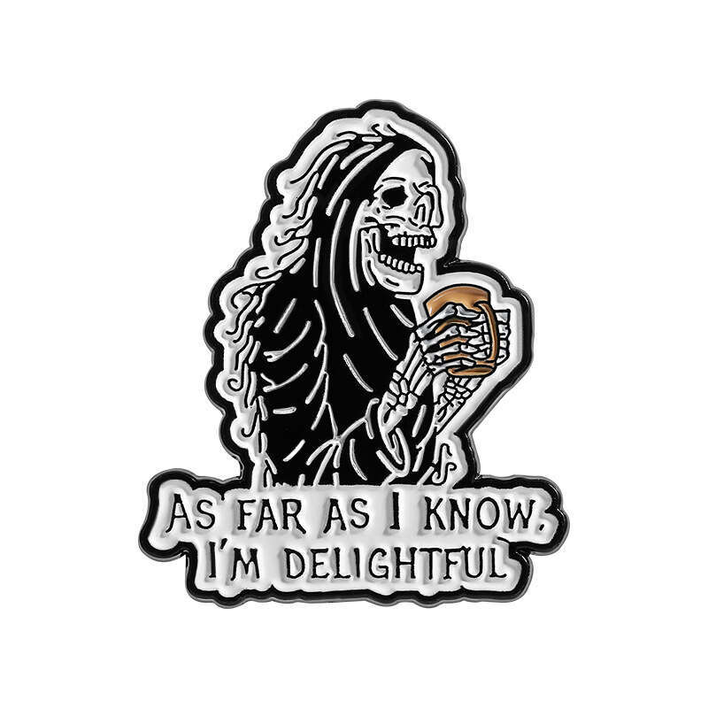 Unique Horror Skull Pattern Gothic Style Badge Exquisite Halloween Series Versatile Irregular Accessories Brooch