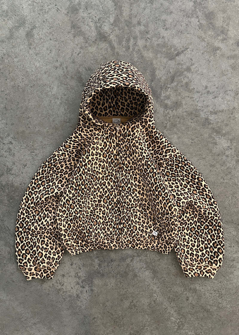 Zip Up Hoodie Harajuku High Street Oversized Leopard Pattern Print Y2k Hoodies Retro Goth Long Sleeve Clothes Sweatshirt Hoodie R250529