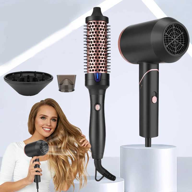 Electric Hair Dryer Foldable Straightening Brush Hot Comb Portable Blow Drier Hairstyles And Tools Drying Machine Hair CurlerXJ250528