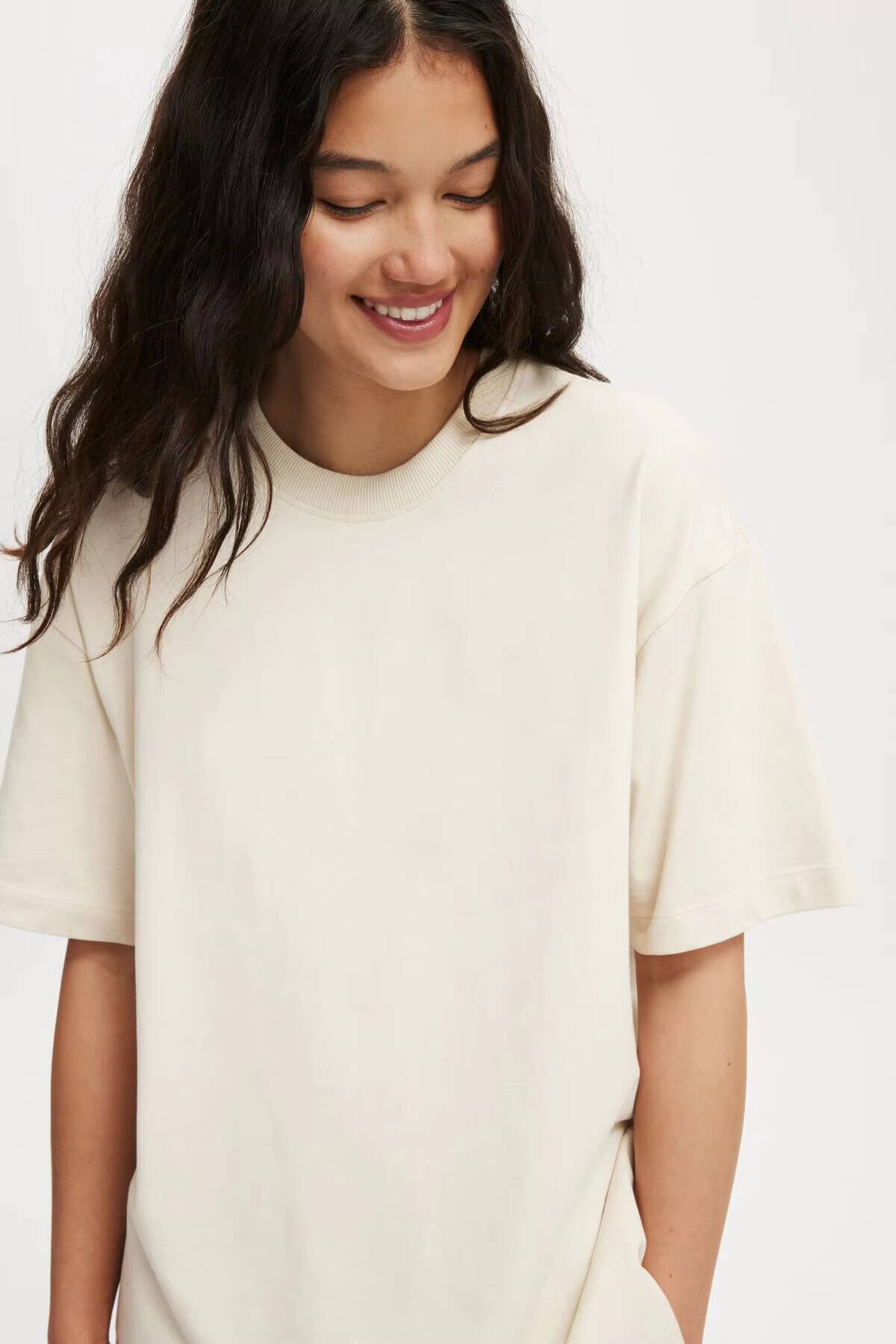 Logo Colorful Oversized Loose Comfortable Pure Cotton Short Sleeve O-Neck Top Women's T-Shirt