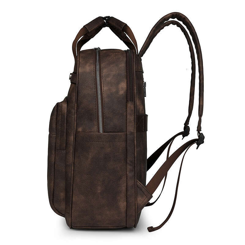 New Women's Fashion PU Multifunctional Large Capacity Commuter Mommy Backpack B5