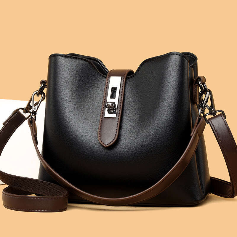 Textured Bucket For Women, Spring/Summer New High-End Multi-Layer Large Capacity Handbag, Shoulder And Crossbody Bag B5