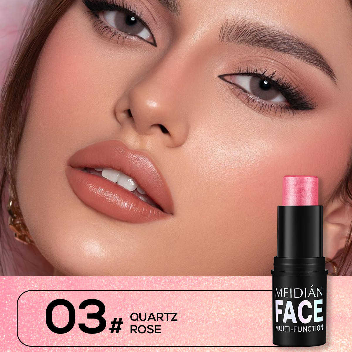 Meidian Cross-border Blush and Concealer Cream Makeup Concealer Natural Nude Highlighter Stick Hydrating Smooth Highlighter Stick