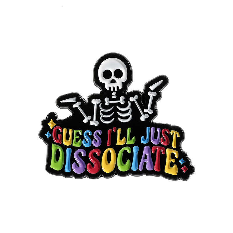 Unique Horror Skull Pattern Gothic Style Badge Exquisite Halloween Series Versatile Irregular Accessories Brooch