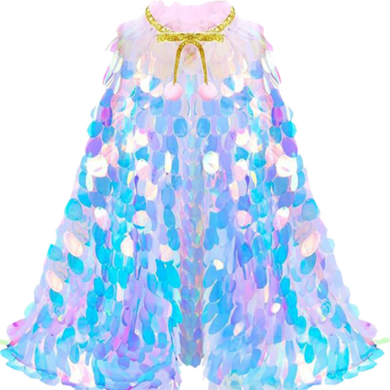Disney baby designer clothes designer clothes for girls Elsa princess princess sequin cape comfortable and soft performance outfit for festive occasio