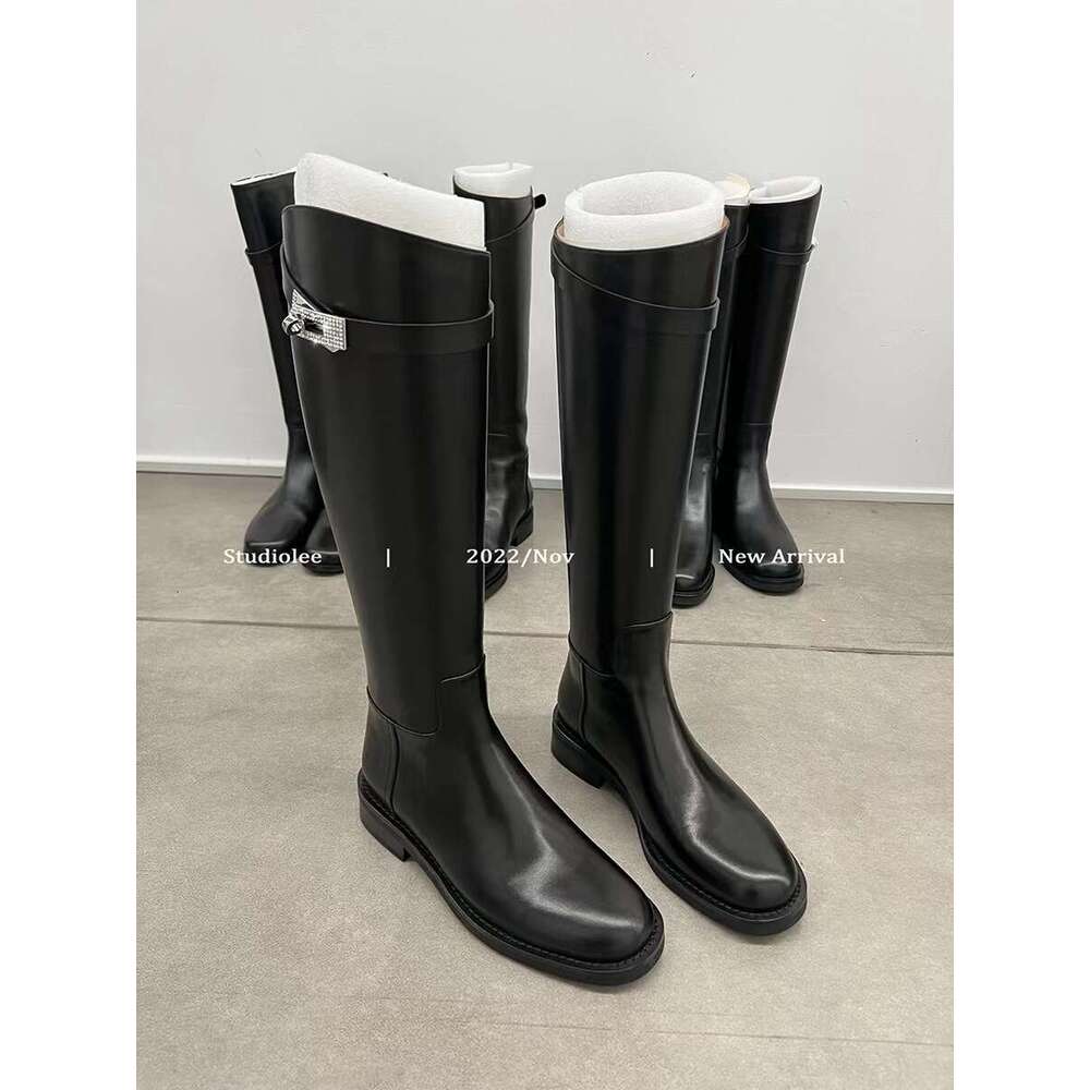 Grape Mom Style Mid-Calf for Women 2023 New Autumn Winter Thick Heel High Riding Boots