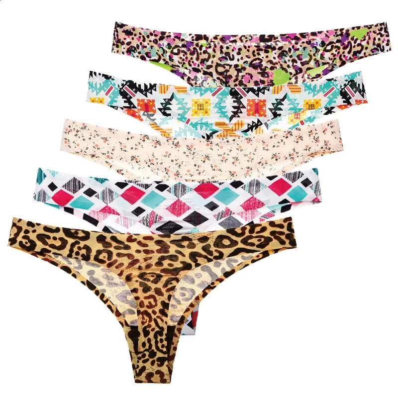TWTZQ MXXL G String Women Tanga Leopard Panties Sexy Briefs for Girl Thong Seamless Underpants Underwear Female Lingerie 250526
