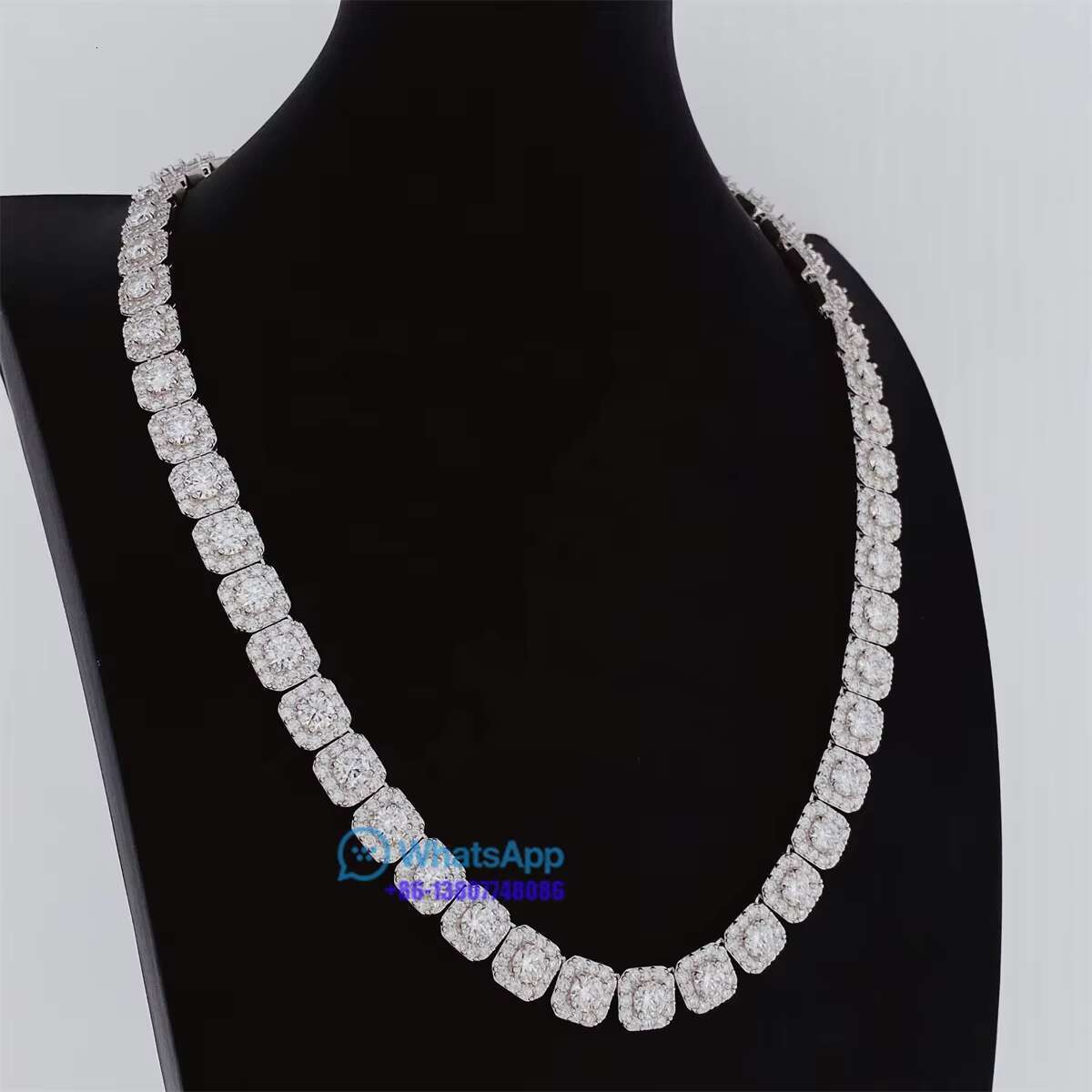 Hot Sale Pass Tester Hip Hop Cube Design Jewelry Necklace 10mm Moissanite Vvs Diamond Cuban Link Chain