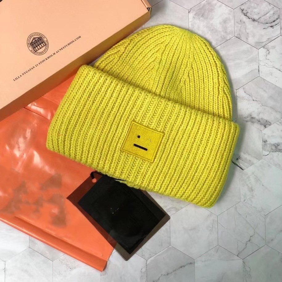 Berets Winter Adult Thick Warm Wool Beanie Cap Embroider Women's Ins Knitted Hat Skullcap Hiphop Ski Sports