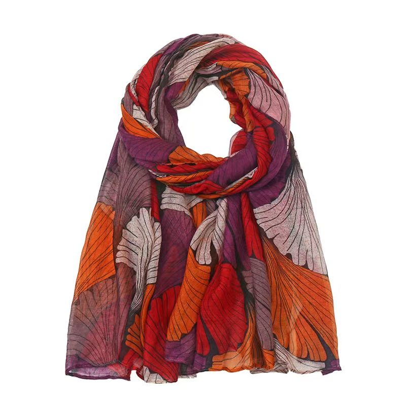 T832 New Bali Printed Scarf Women's Headband Winter Warm Thin Scarf