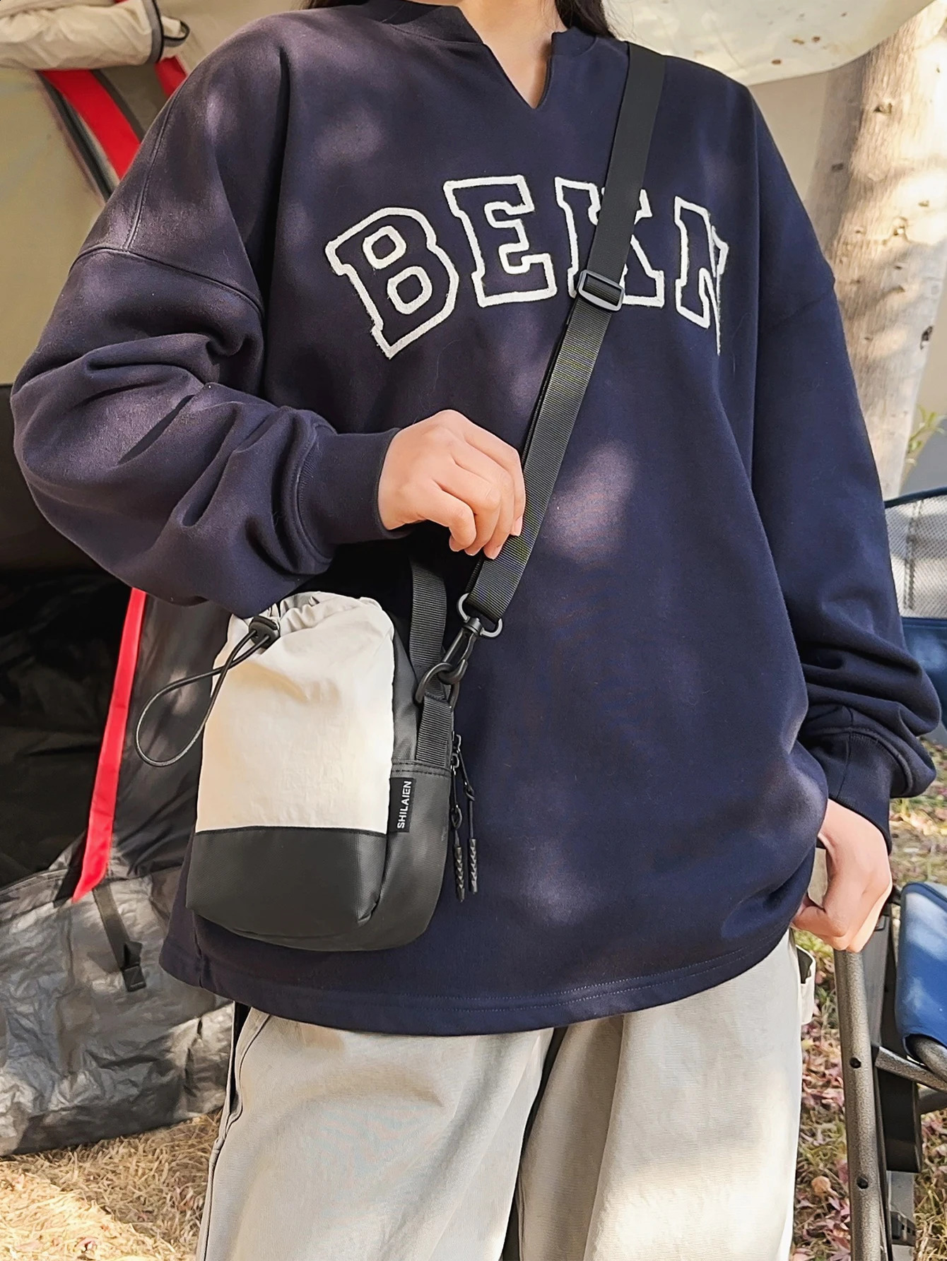 Lightweight Outdoor Shoulder Bag Camping Crossbody Mens MultiFunctional Mobile Phone Cycling Travel Water Bottle Cup Bag 250528