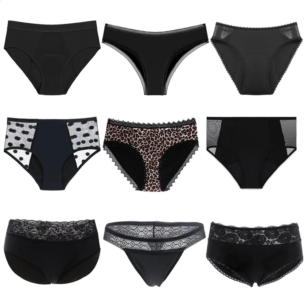 Breathable Menstrual Panties 4Layer Leak Proof Bamboo Fiber Underpants Heavy Flow Woman Underwear Fast Absorption Period Briefs 250526