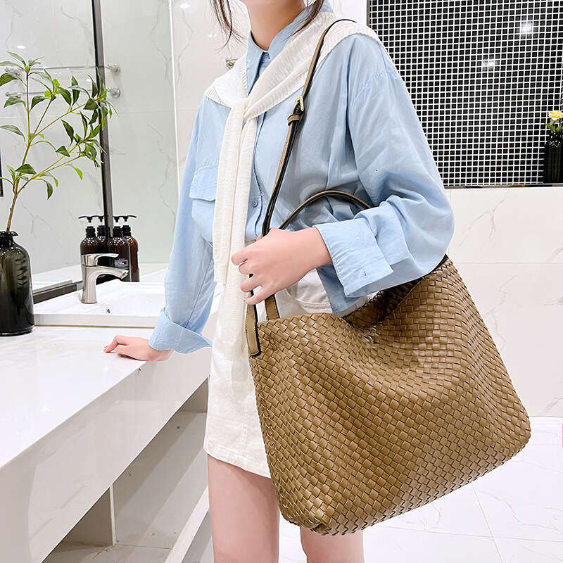 Tote Bag Niche Design Woven Large Capacity Tote Handbag Shoulder Mother And Child Basket Women S Bag Shoulder Bag Braided Handbag