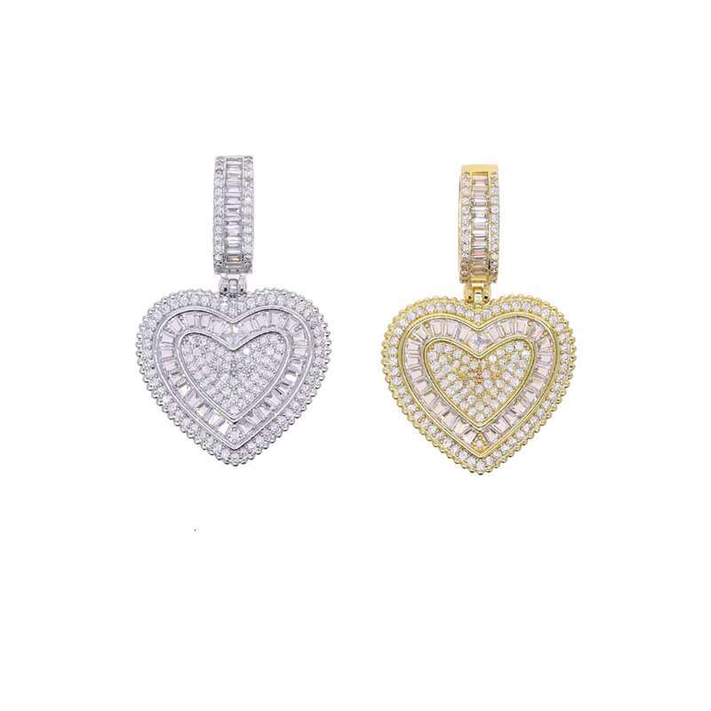 S925 Silver Moissanite Pendant European American Style Hot Selling Fashionable Hip Hop Necklace