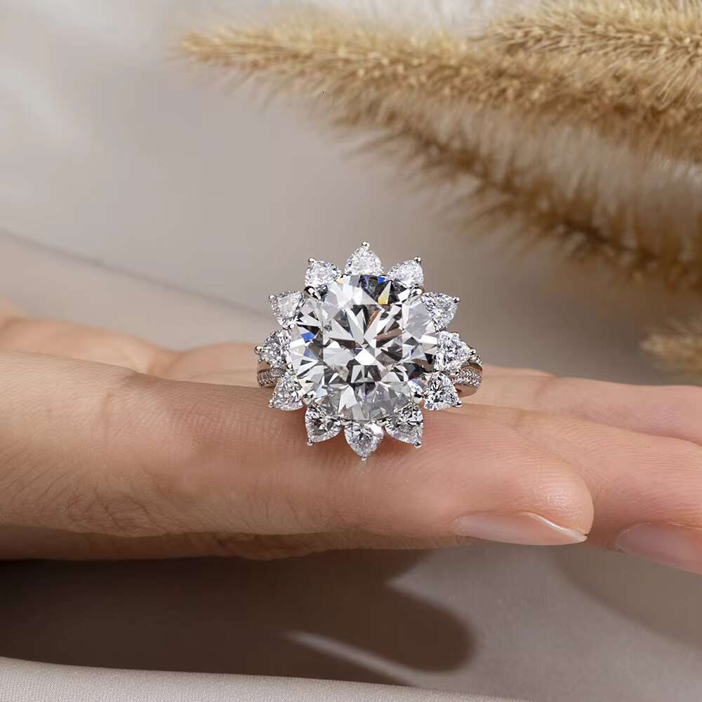 18K Wedding Engagement Lab Grown Diamond Jewelry Ring Womens Diamond Wedding Jewelry Ring