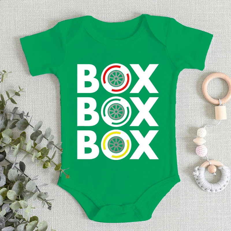 Box Box Box Tyre Compound n born Bodysuit Short Sleeve Jumpsuit Boy Girl Baby Clothes Soft Cotton Infant Romper 250528