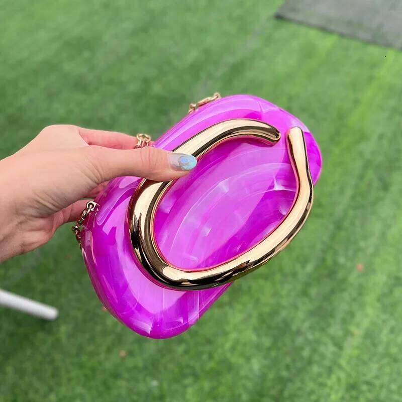 Women's Bags Designer Candy Color Metall Handle Handbag Acrylic Box Bags For Women Party Wedded Evening Clutch Ladies Shoulder Crossbody Bag