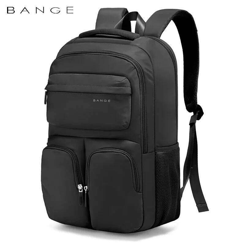 BANGE Large Capacity Men Backpacks for 15.6 Laptop Business Travel Women Backpack Waterproof School Bags with Mesh Side Pockets