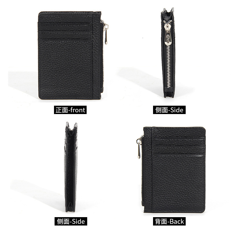 Fashion Wallet Women Men Uxury Everyday Use Minimalist Leather Faux Mini Coin Purse Magnetic Brown Black ID Window Card Free delivery Holder Credit