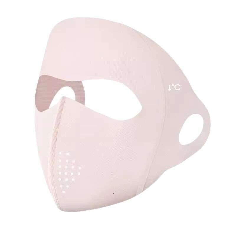 Hyaluronic Acid Full Sunscreen for Women, Summer UV Ice Silk Lightweight Breathable Mask, Eye Protection Face Mask
