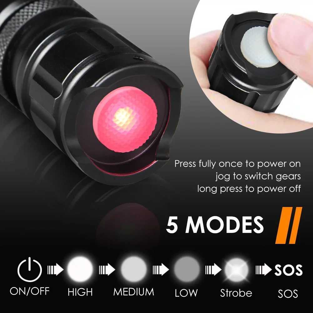 UniqueFire 2002 LED Flashlight T20 Pro Fresnel Lens Vcsel IR 940nm 850nm 810nm Zoom Hunter illuminator 3 Mode Night Vision TorchXJ250529