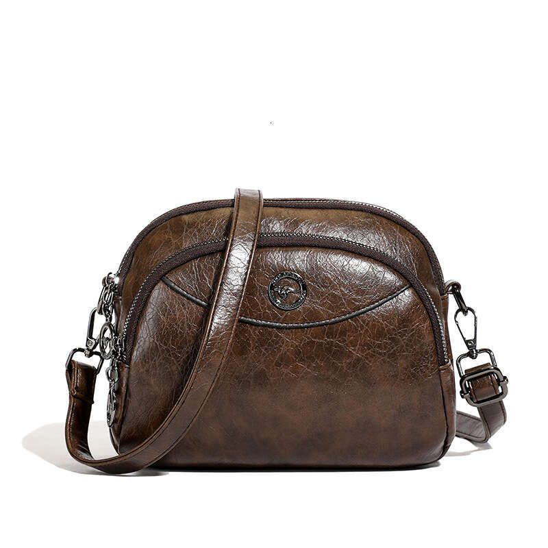 Women's Single Shoulder Saddle Winter New Fashion Middle-Aged Mom Crossbody Trendy Versatile Phone Bag B5