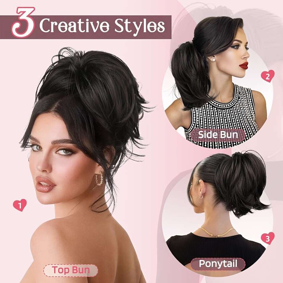 Fashion Women's Ponytail Extension with Bendable Metal Wire Piece Includes Claw Clip - Suitable for All Hair Types
