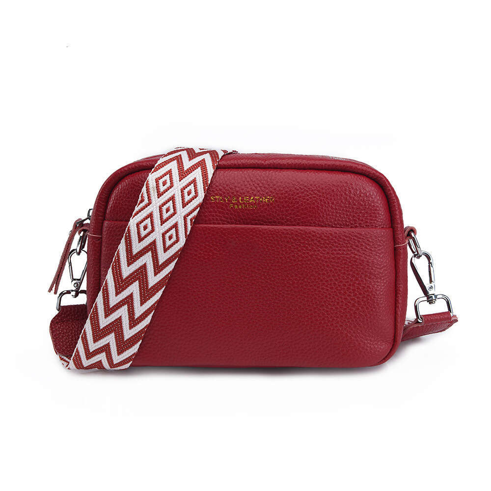 Camera Genuine Women's New Soft Leather Fashion Simple Shoulder Crossbody First Layer Cowhide Small Square Bag Bags B5