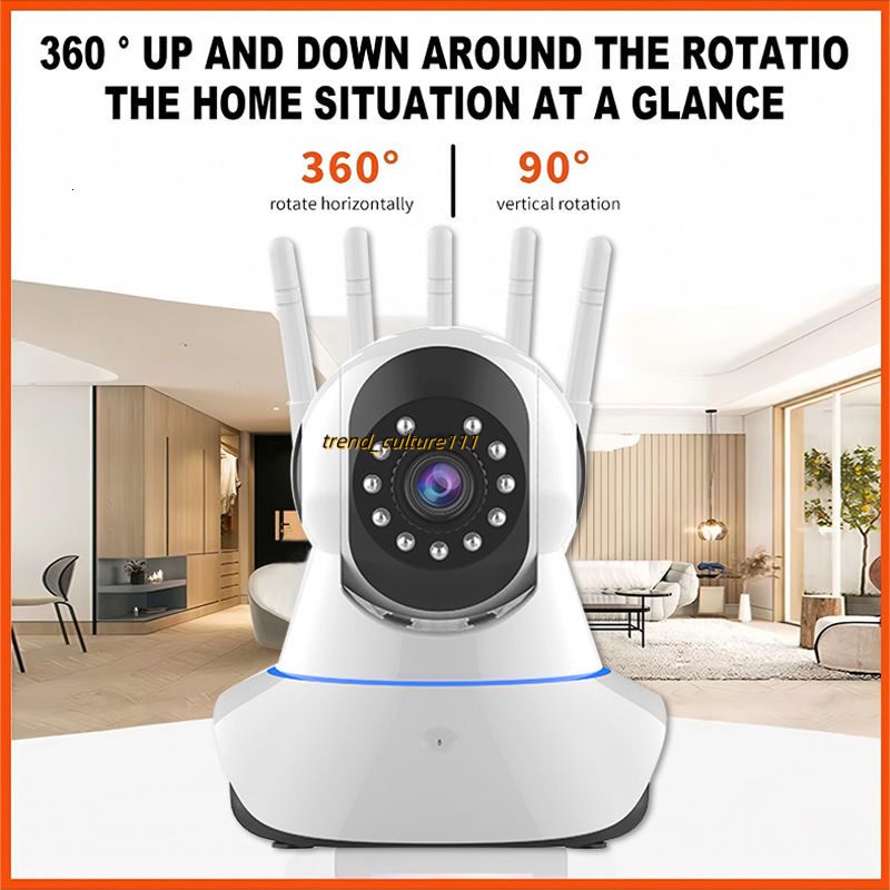 360° Bifrequency WiFi HD Wireless 2MP Indoor Outdoor Night Vision AlarmCam CCTV Camera IP Security Cameras