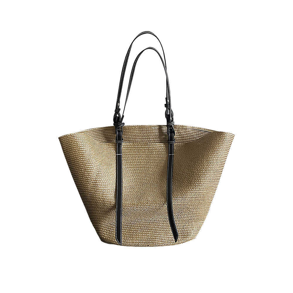 Leisure Large Capacity Leisure Woven Bag Summer New Korean Version Handbag Shoulder Bag Beach Bag Trend